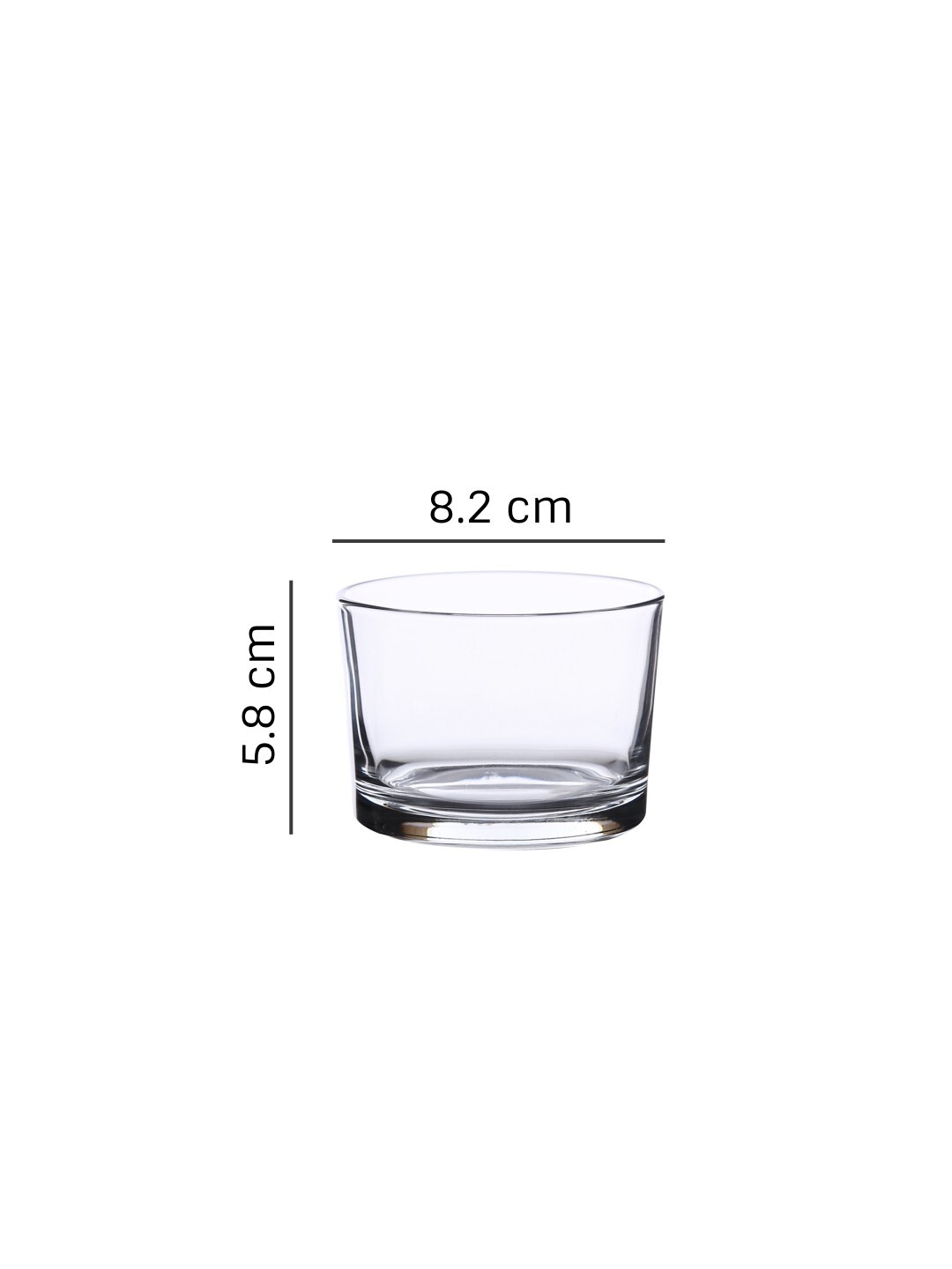 Smartserve Grande Glass Dessert Pudding Bowls Ice Cream Cups Set 200ml - Glass, 5.8x8.2 Cm, Transparent | Dishwasher Safe, Ideal For Desserts, Sweets, And Candle Decoration