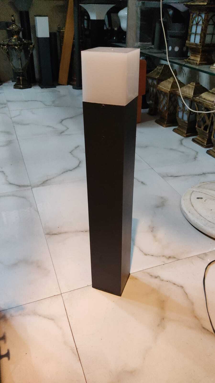 Designer Outdoor Led Bollard Light - Color: Graphite Grey