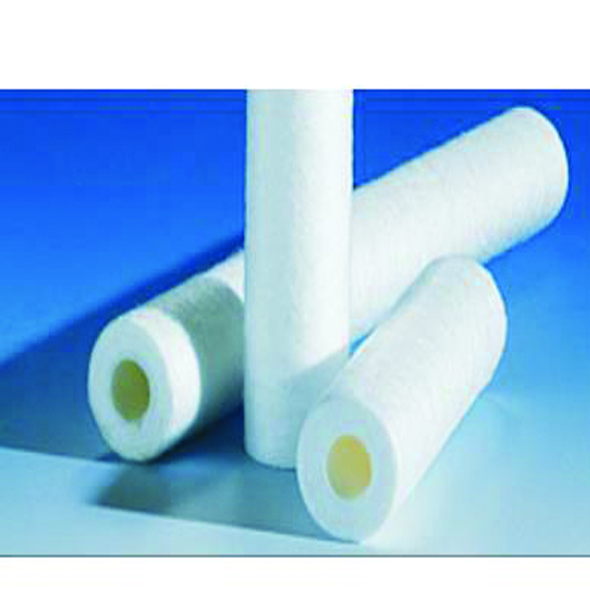Wound Pp Filter Cartridge - 10x2.5 Inch, White | Polypropylene Material, Lightweight, Threaded Cap For Leak Prevention, Bleed Button Included