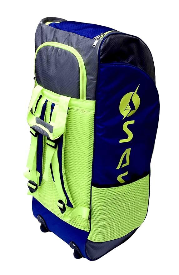 Sas Sports Cricket Pro Wheel Kit Bag (Blue)-senior