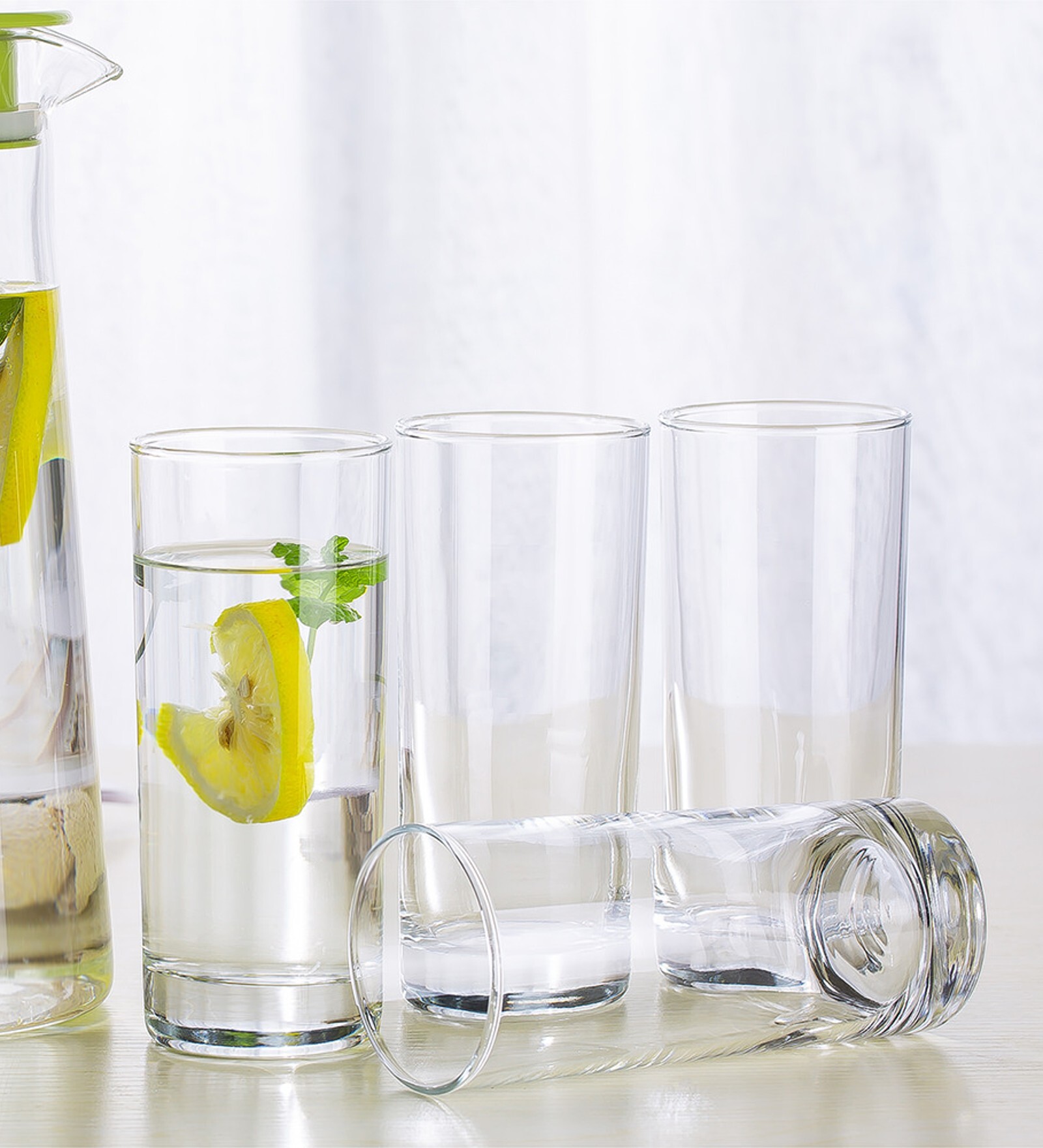 Smartserve Highball Glass Set Of 6 300ml Gift Box - Soda Lime Glass, 14.5x6.2 Cm, Crystal Clear, Durable, Dishwasher Safe, Elegant Design