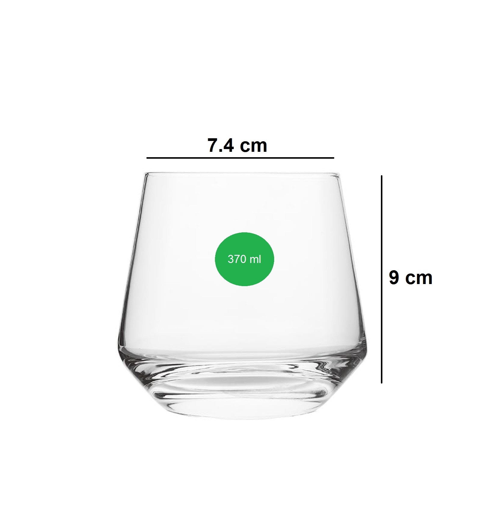 Smartserve Crystal Whiskey Glass Set Of 6 370ml Gift Box