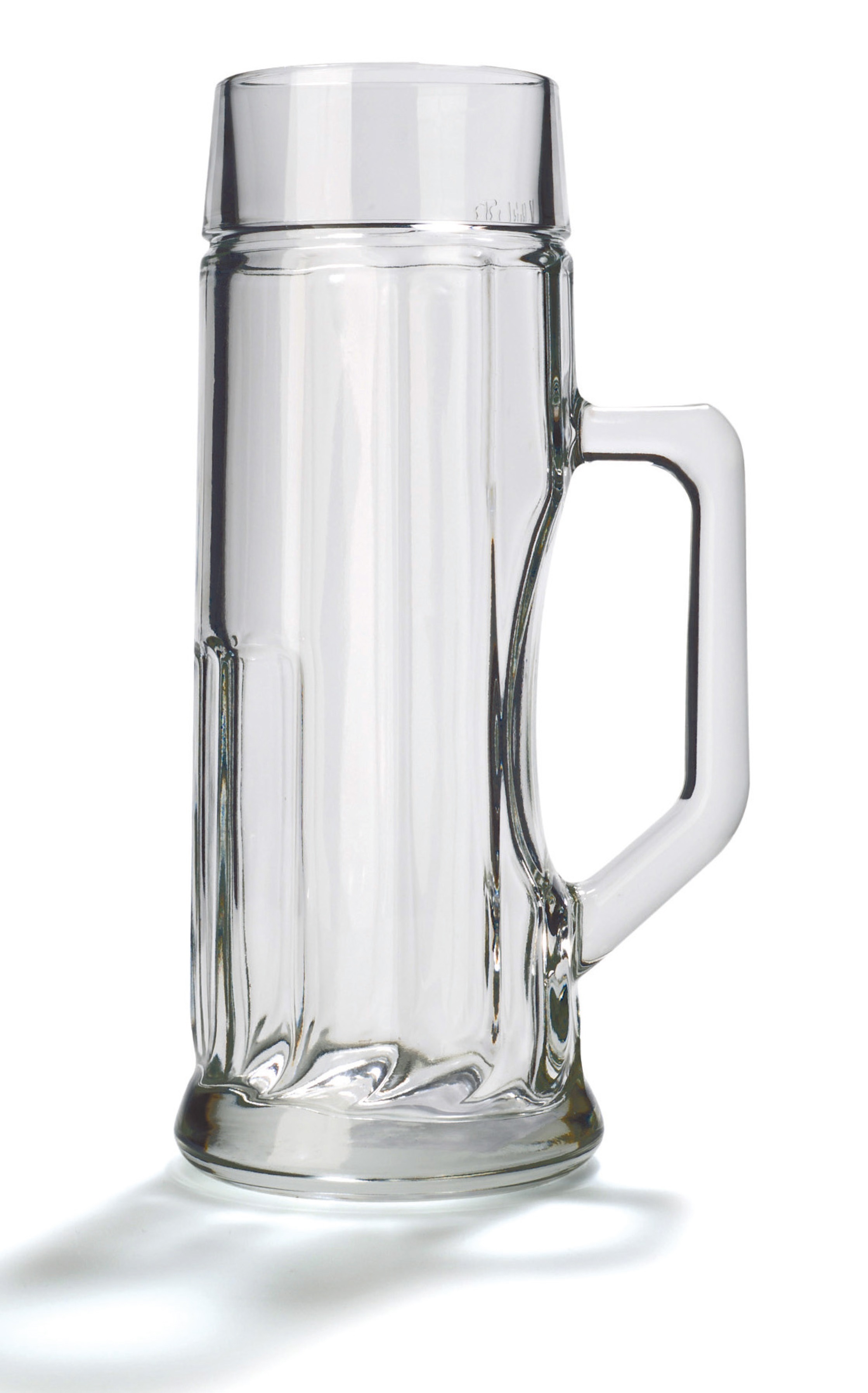 Smartserve Premium Ribbed Beer Glass Mug Set 550ml - Color: Transparent