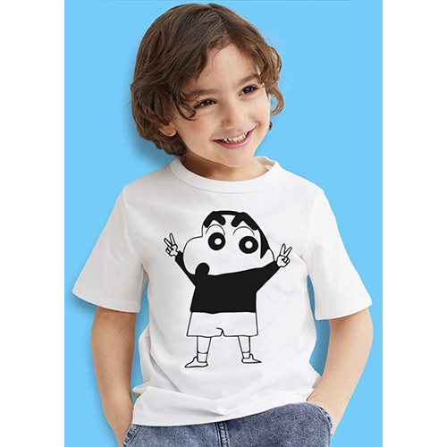 White Boys Printed Round Neck T-Shirts