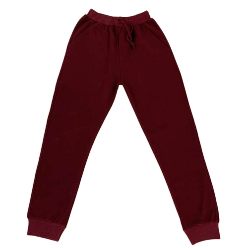 Maroon Ribbed Bottom Plain Lower