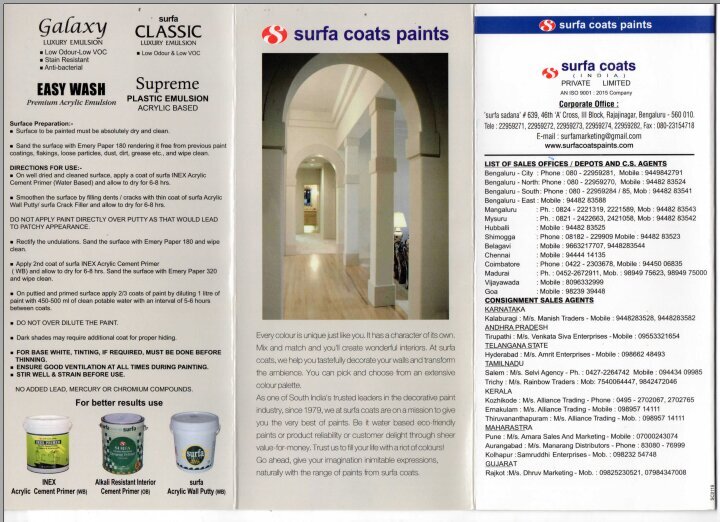 Surfa Easy Wash - Premium Interior Emulsion Paint