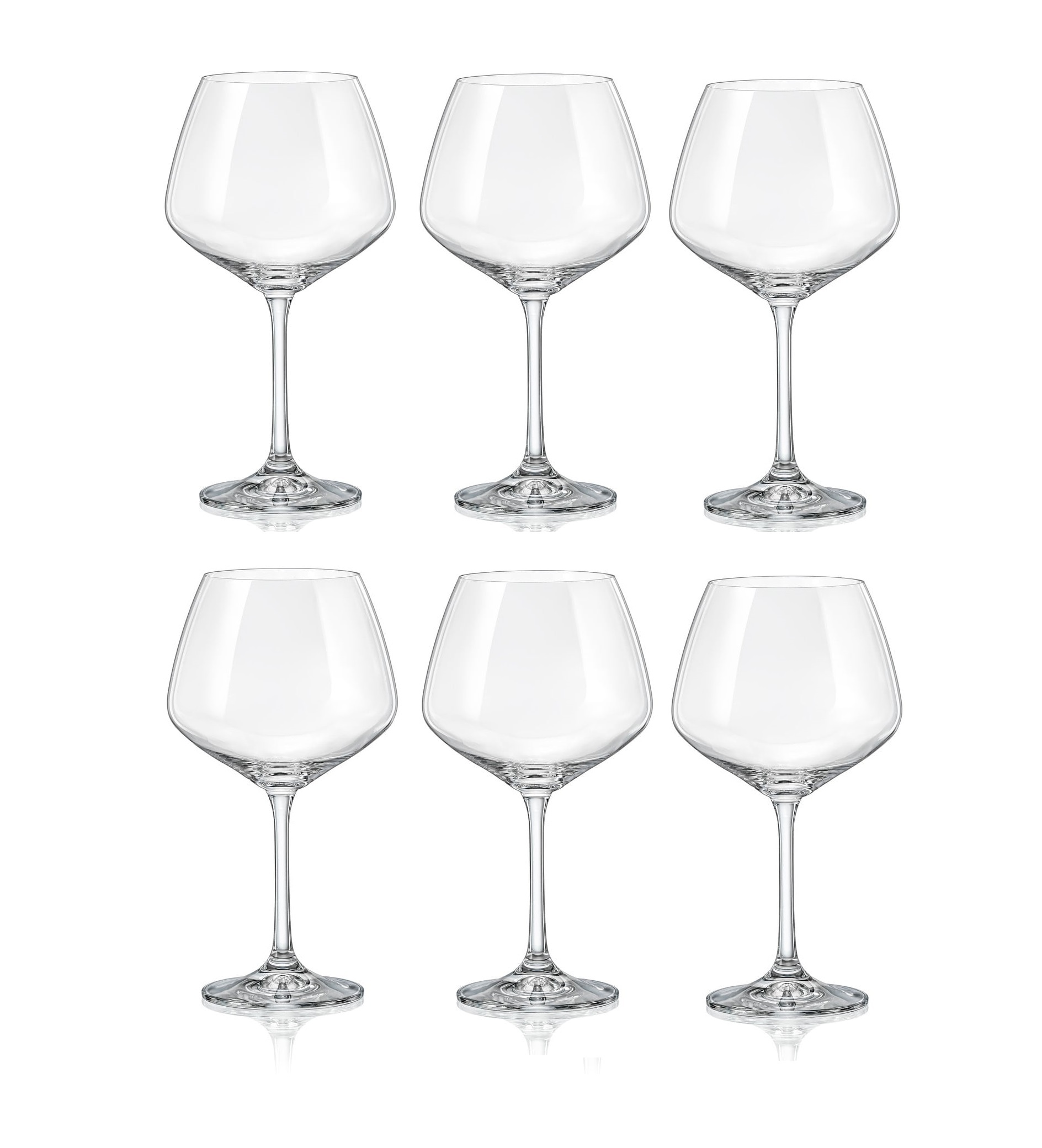 Bohemia Crystal Imported Premium Gisdelle Red Wine Goblet Glass Set 580ml 20 Oz Set Of 6 - Color: Transparent