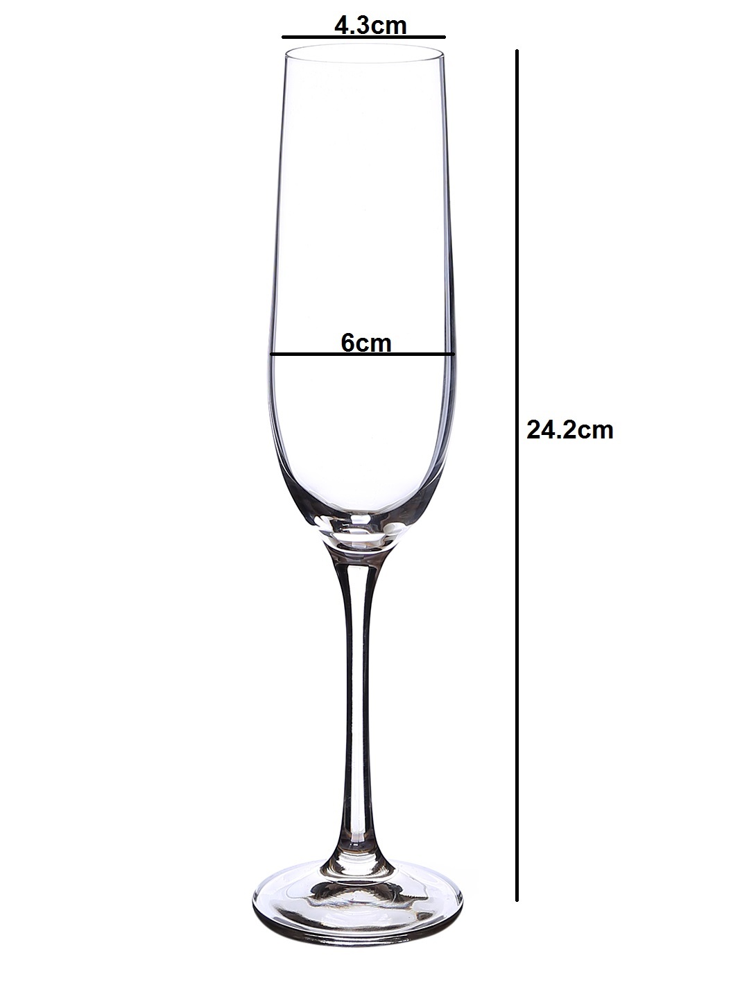 Bohemia-crystal Viola Tall Champagne Flutes Glass Set 190ml Clear Set Of 2 - Color: Transparent