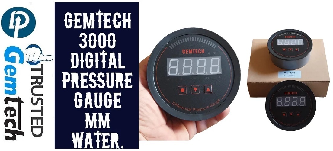 Gemtech Series 3000 Digital Pressure Gauge With Alarm Range 30-0-30 Pascal Bhadohi(lok Sabha Constituency) - Accuracy: A 1 %