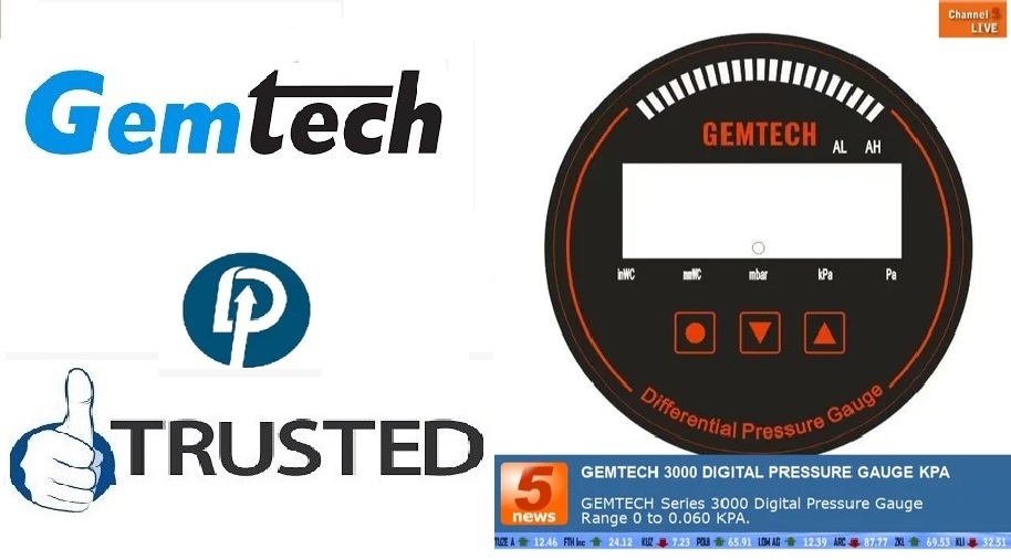 Gemtech Series 3000 Digital Pressure Gauge With Alarm Range 0 To 10000 Pascal For Vitthal Temple Pandharpur