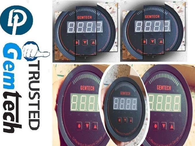 Gemtech Series 3000 Digital Pressure Gauge With Alarm Range 0 To 10000 Pascal For Vitthal Temple Pandharpur