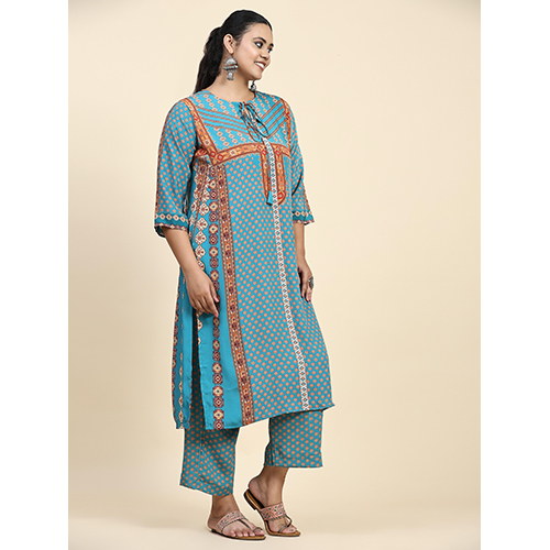 Multicolor Celestial Blue Kurta Set