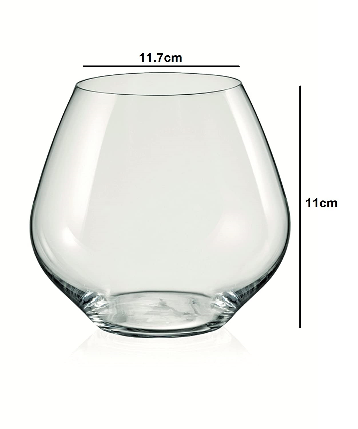 Bohemia Crystal Amoroso Imported Stemless Gin Cocktail Wine Glass Set 580ml Set Of 2 Gift Box - Color: Transparent