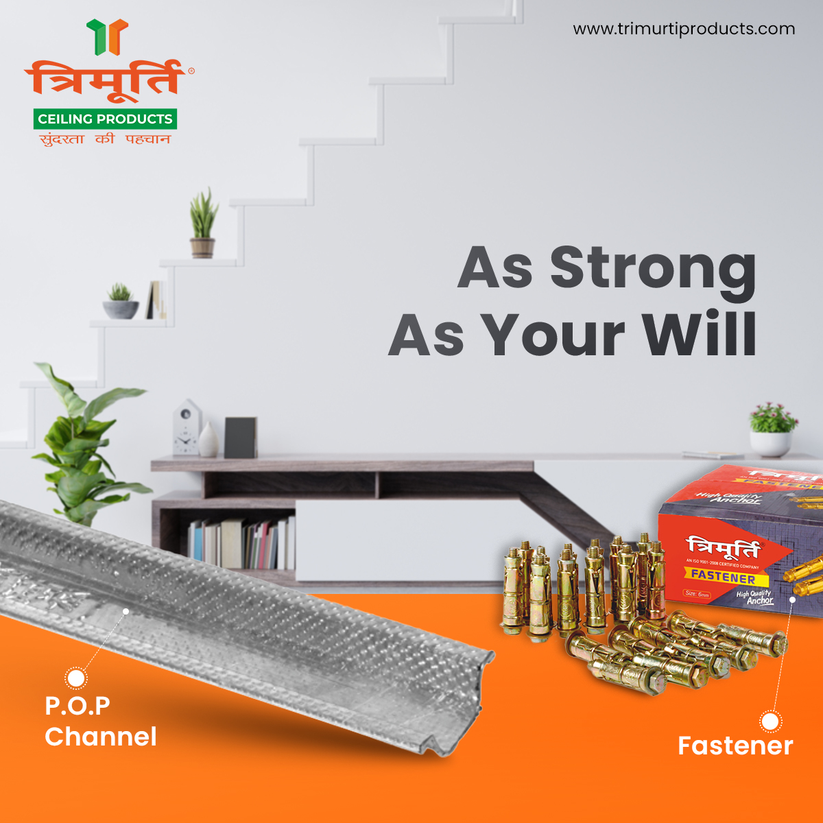 Trimurti 6 Mm Fastener - Application: False Ceiling