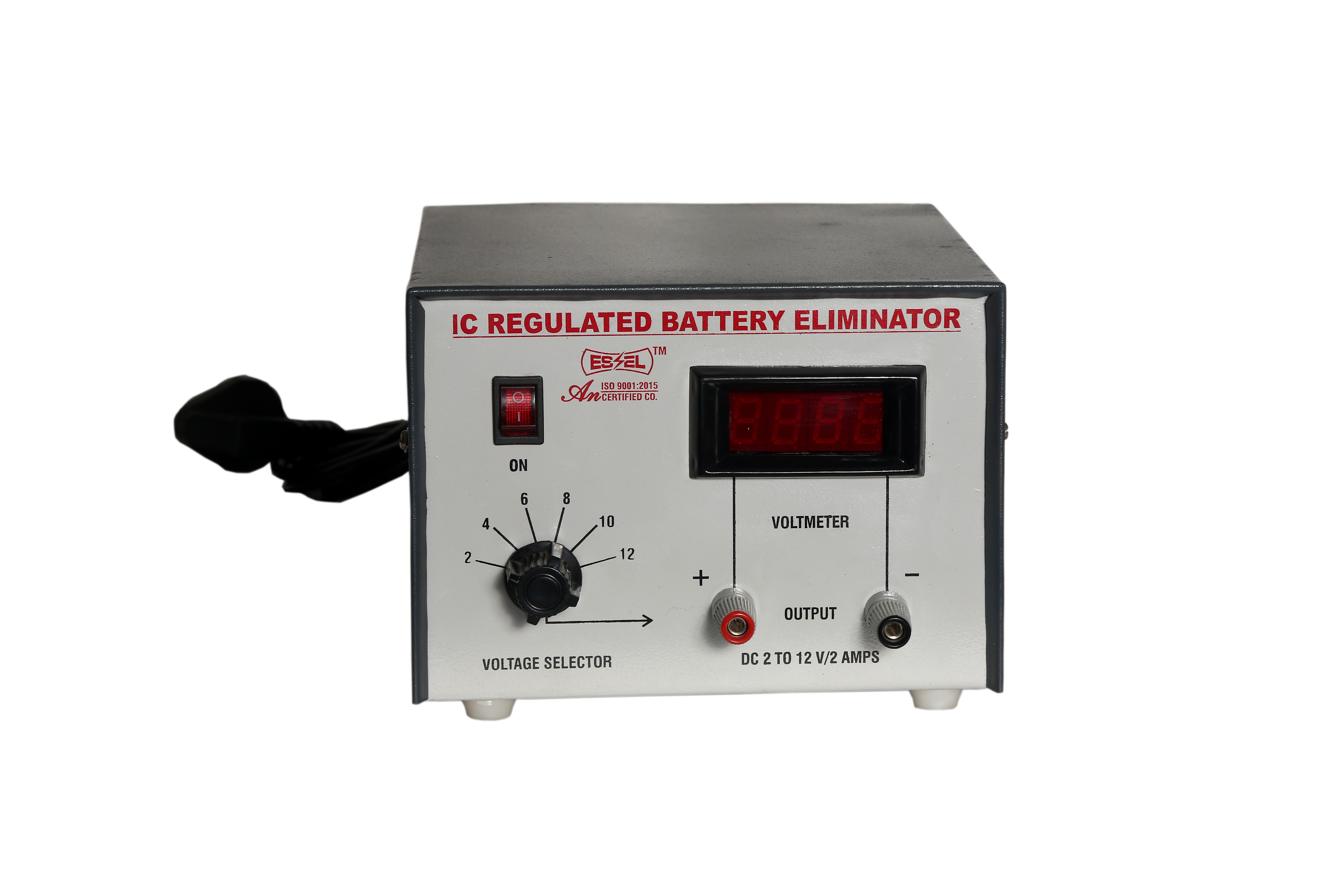 Ic Regulated Battery Eliminator - Output: 1.5-12v Dc At 1-3 Amps, Load Regulation: <1%, Ripple: <5mv | Material: Plastic & Metal, Application: Testing & Measurement
