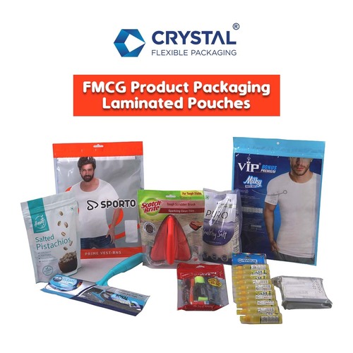 ग्लॉसी/मैट Fmcg उत्पाद पैकेजिंग लैमिनेटेड पाउच