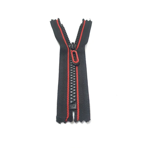 Garments Vizlon Zipper - Plastic Material, Size 5, Close End Type | Versatile Fastening Solution for All Garment Styles, Ergonomic Pull-Tab Design