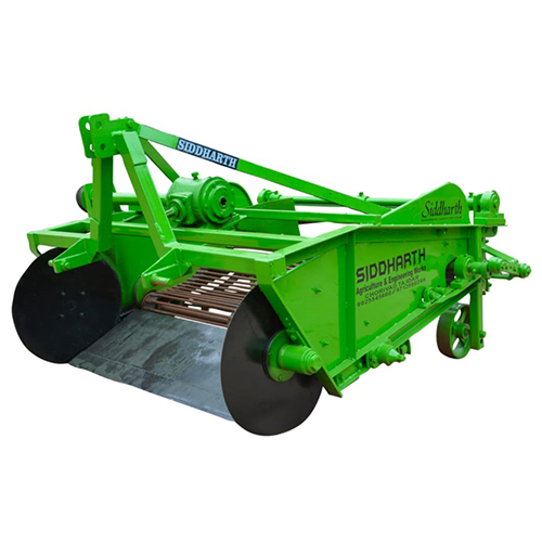 Potato Digger - Stainless Steel, Tractor Operated 45 Hp | Air-cooled Engine, Adjustable Blades, Low-maintenance Design