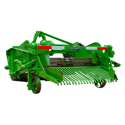 Potato Digger - Stainless Steel, Tractor Operated 45 Hp | Air-cooled Engine, Adjustable Blades, Low-maintenance Design