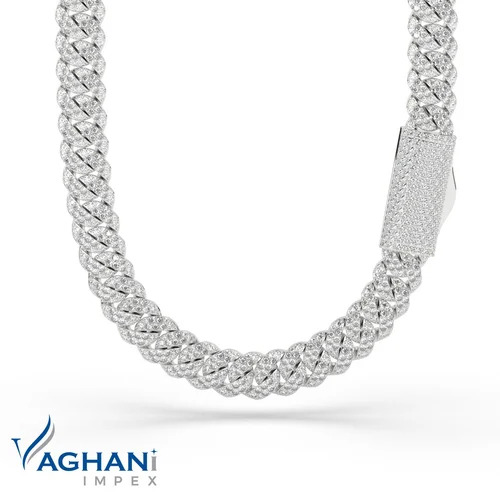 Diamond Cuban Link Gold Chain - 10kt Gold, 22 Inch Length, 92.00 Grams Weight, 23.00 Carats Lab Grown Round Diamonds, D-vvs Clarity, Customized Luxury Design