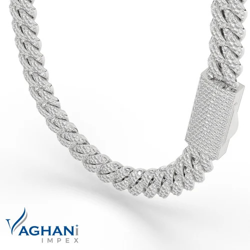 Diamond Cuban Link Gold Chain - 10kt Gold, 22 Inch Length, 92.00 Grams Weight, 23.00 Carats Lab Grown Round Diamonds, D-vvs Clarity, Customized Luxury Design