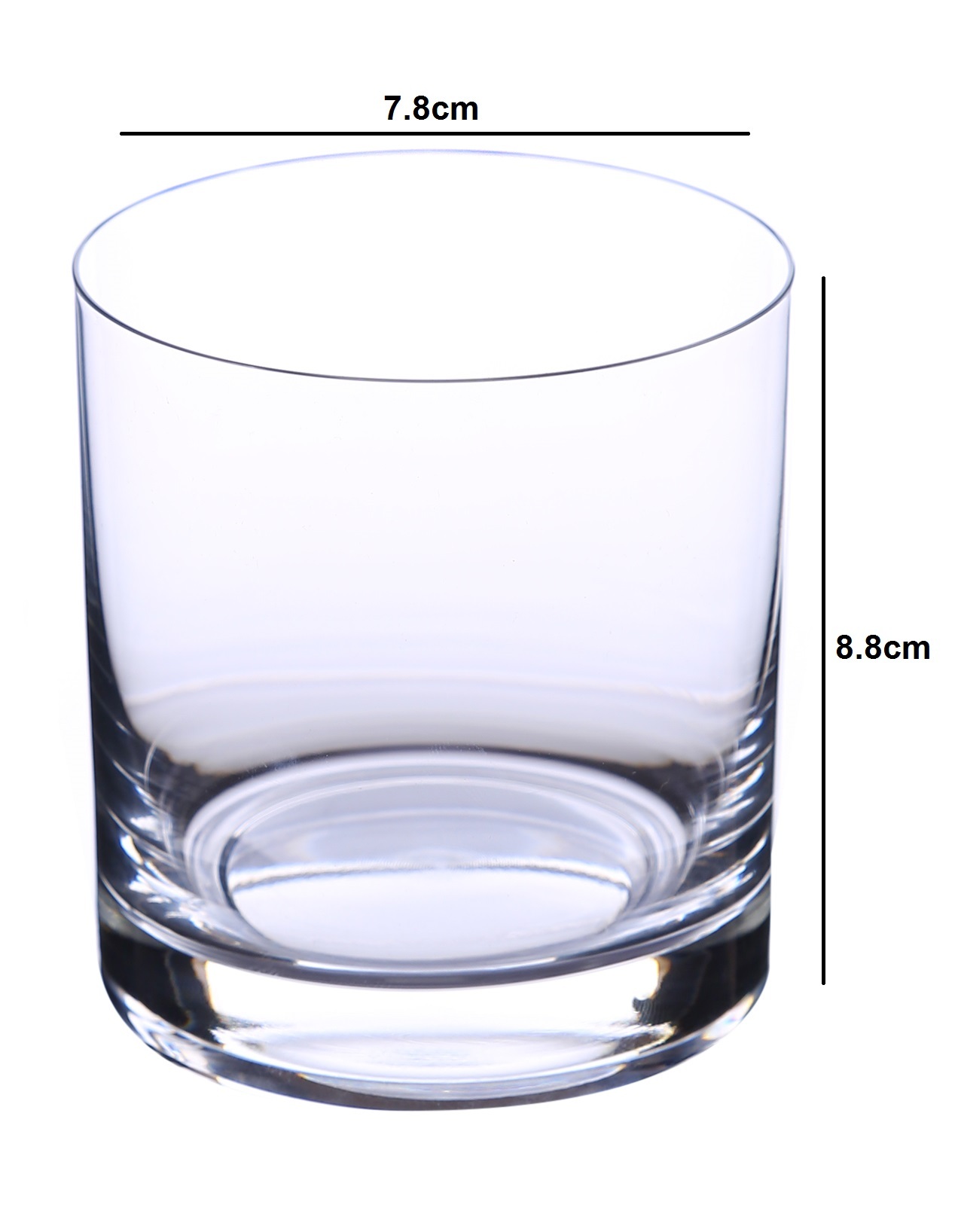 Bohemia Crystal Barline Whiskey Glass Set 280ml Set Of 6 - Color: Transparent