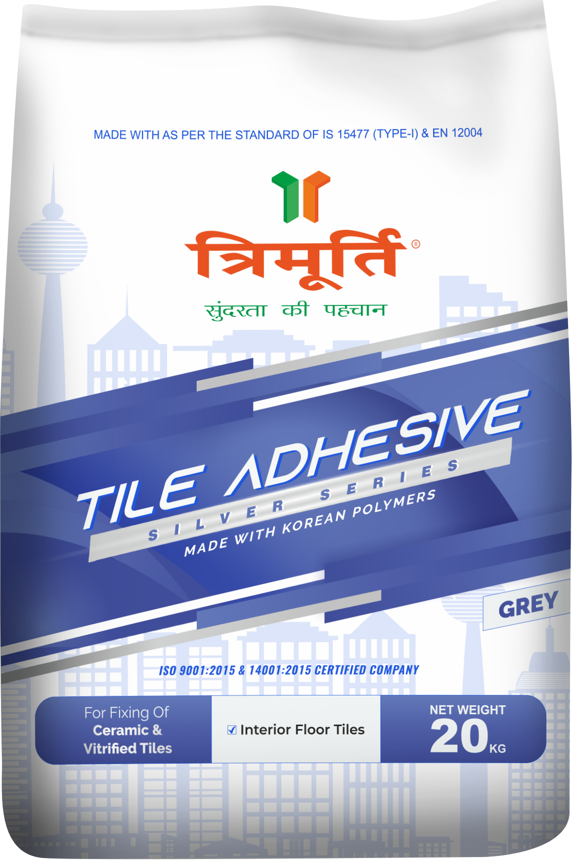 Trimurti 20 Kg Silver Series Tile Adhesive - Feature: Avoid The Risk Of Brick Falling