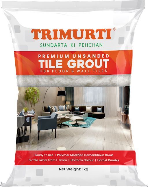 Trimurti 1 Kg Tile Grout - Chemical Blend 1 Kg Size 30 Colour Options | Low Water Absorption Quick Colour Flexible High Compressive Strength