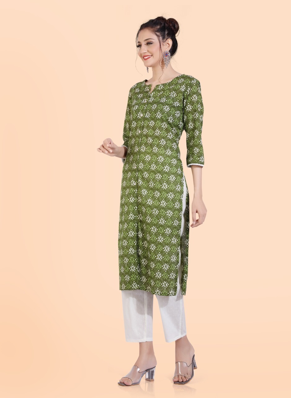 Cotton Kurti - Elegant Lightweight Cotton Fabric, Perfect For Summer Wear, Breathable And Comfortable