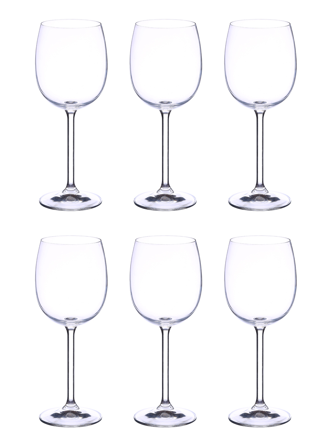 Bohemia Crystal Natalie Wine Glass Set - 350ml, Transparent Non Lead Crystal Glass With Elegant Smooth Rims And High Mechanical Resistance