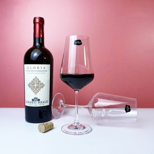 Bohemia Crystal Sandra Red Wine Glass Set 450ml Set Of 6 Transparent