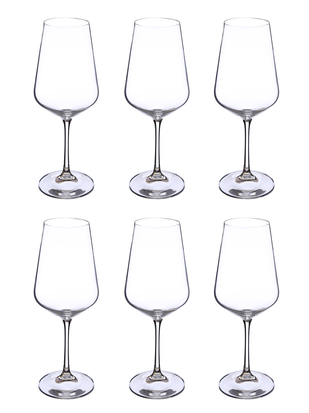 Bohemia Crystal Sandra Red Wine Glass Set 450ml Set Of 6 Transparent