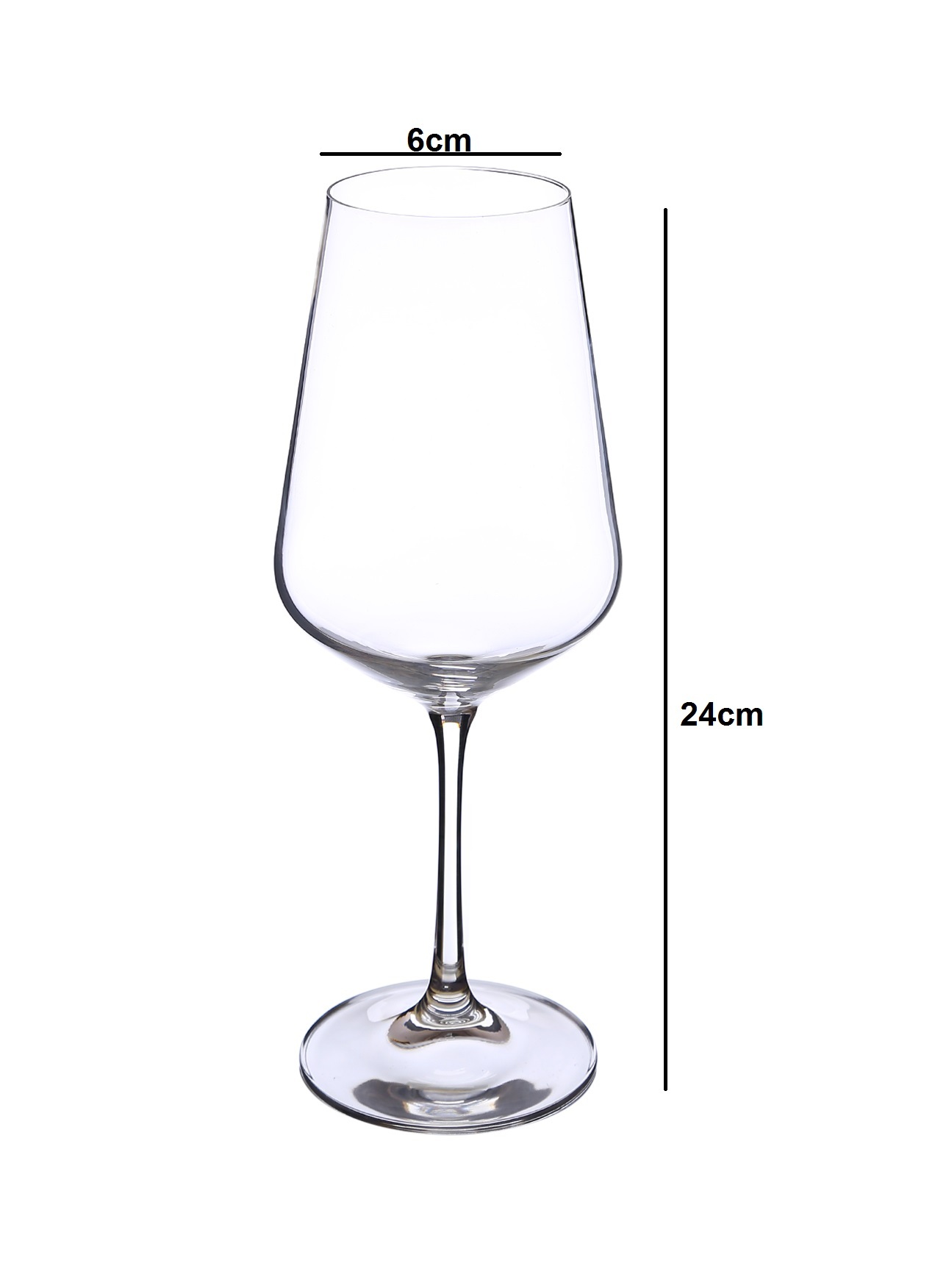 Bohemia Crystal Sandra Red Wine Glass Set 450ml Set Of 6 Transparent