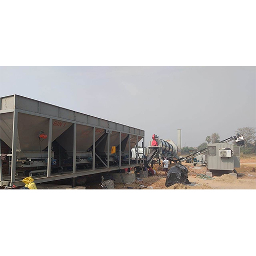 Asphalt Drum Mix Plant - Stainless Steel, Semi-automatic, Orange Silver | Continuous Production, Frequency Speed Control Cooling System, Recycled Asphalt Integration