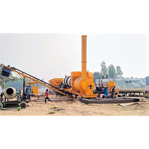 Asphalt Drum Mix Plant - Stainless Steel, Semi-automatic, Orange Silver | Continuous Production, Frequency Speed Control Cooling System, Recycled Asphalt Integration