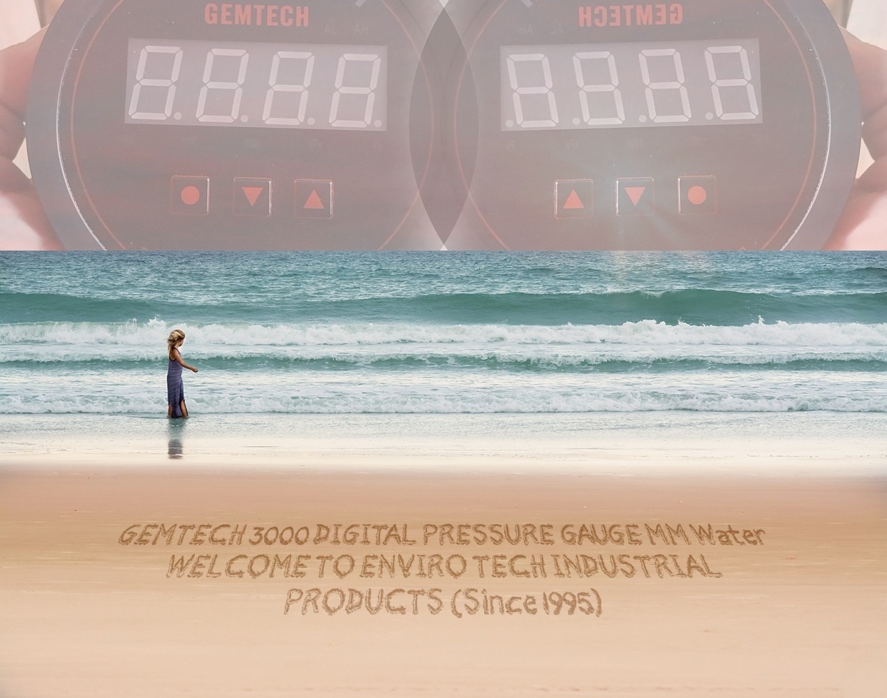 Gemtech Series 3000 Digital Pressure Gauge Range 0 To 2000 Pac