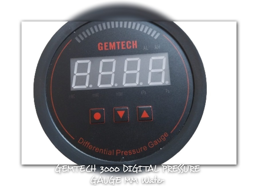 Gemtech Series 3000 Digital Pressure Gauge Range 0 To 60 Pac