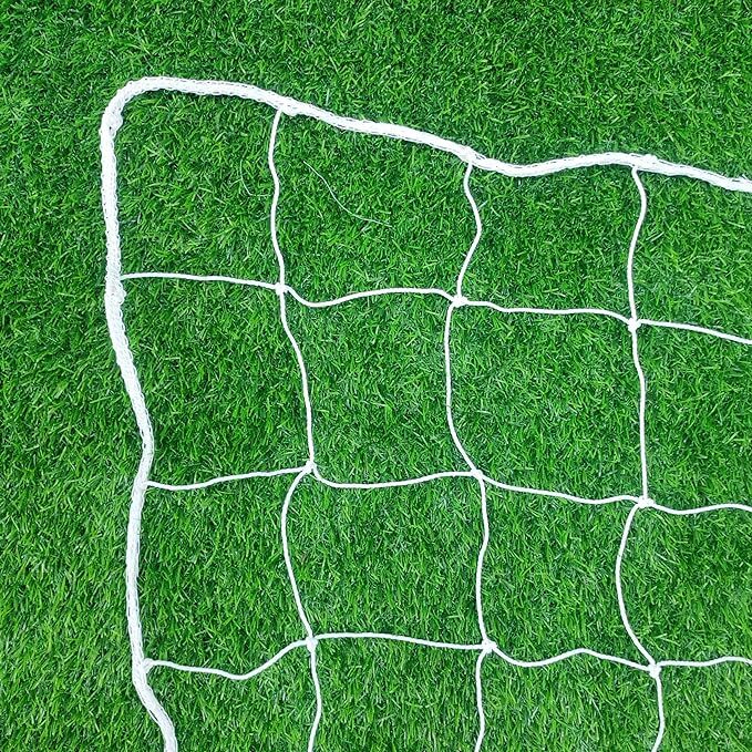 Sas Sports Pvc Football Goal Post Net 8x6 - Polypropylene, 8x6x4.9 Feet, White | Lightweight, Portable, Ideal For Indoor/outdoor Training & Matches