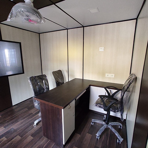 Portable Office Cabin - Steel Container, High Wind Resistance | Sliding Steel Windows, Versatile Use As Office, Shop, Or Warehouse