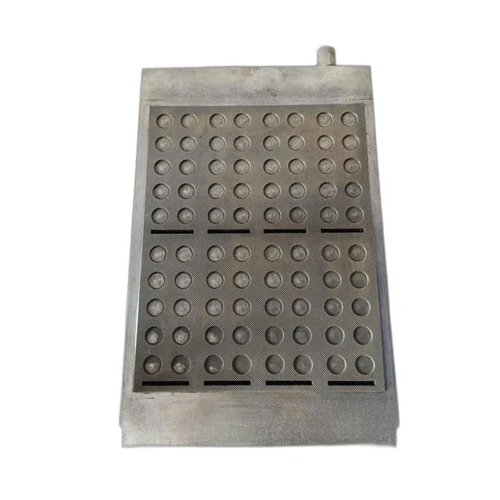 Blister Packing Machine Filling Plate - Mild Steel, 12X4 Inch, Silver Polished Finish | High Performance, Rust Proof, 80 Tablets/Min Capacity