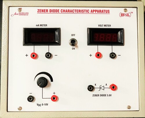 ZENER DIODE CH. APPARATUS WITH DIGITAL METER का उपयोग विभिन्न इलेक्ट्रॉनिक अनुप्रयोगों में किया जाता है। यह उपकरण उच्च सटीकता और विश्वसनीयता के साथ वोल्टेज को मापता है।