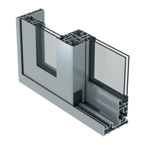 Aluminium Sliding Doors - Various Sizes Available | Grey Color, Ideal for Commercial and Residential Use