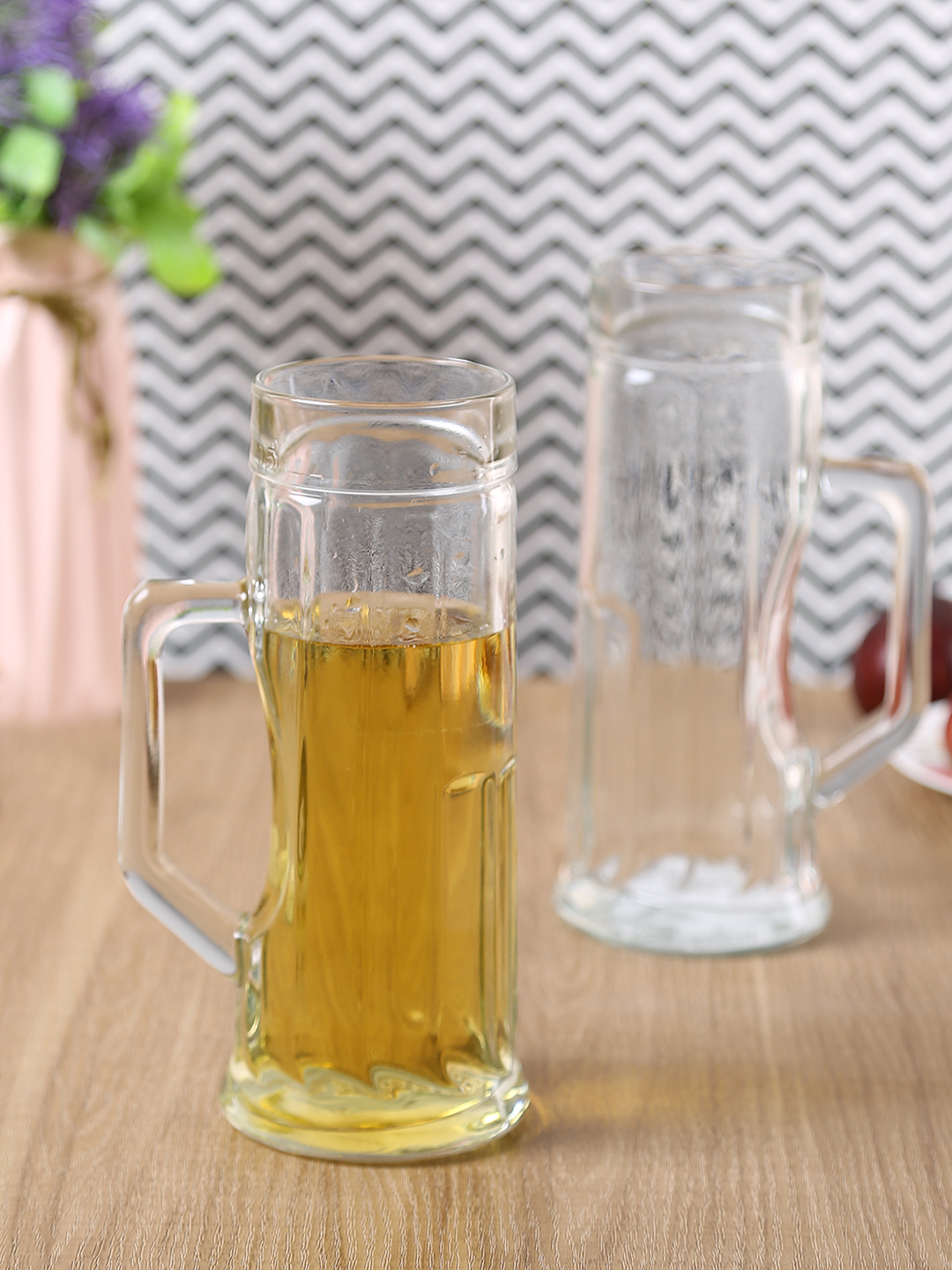 Oberglas Premium Ribbed Beer Mug 330 Ml Set Of 2pcs - Color: Transparent