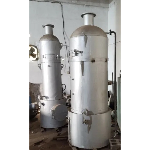 Vertical Wood Fired Steam Boiler - Cast Iron, 100kg-1000kg Capacity, Silver Color, Fully Automatic, Medium Pressure Operation 5-10kg