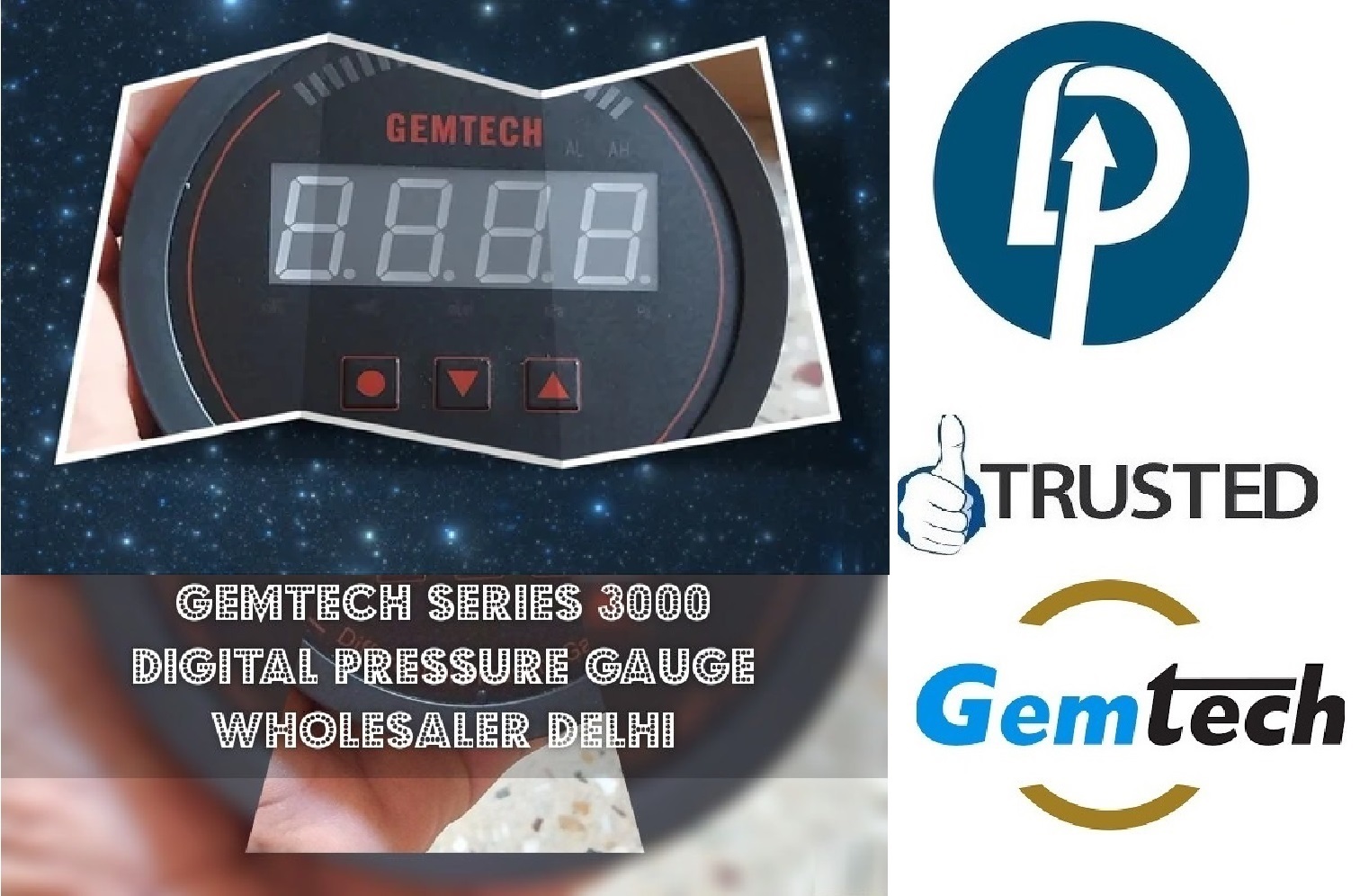 Gemtech Series 3000 Digital Pressure Gauge With Alarm Range 0 To 5000 Pascal Dealers Wholesaler Delhi Ncr India Bangalore Mumbai Kolkata