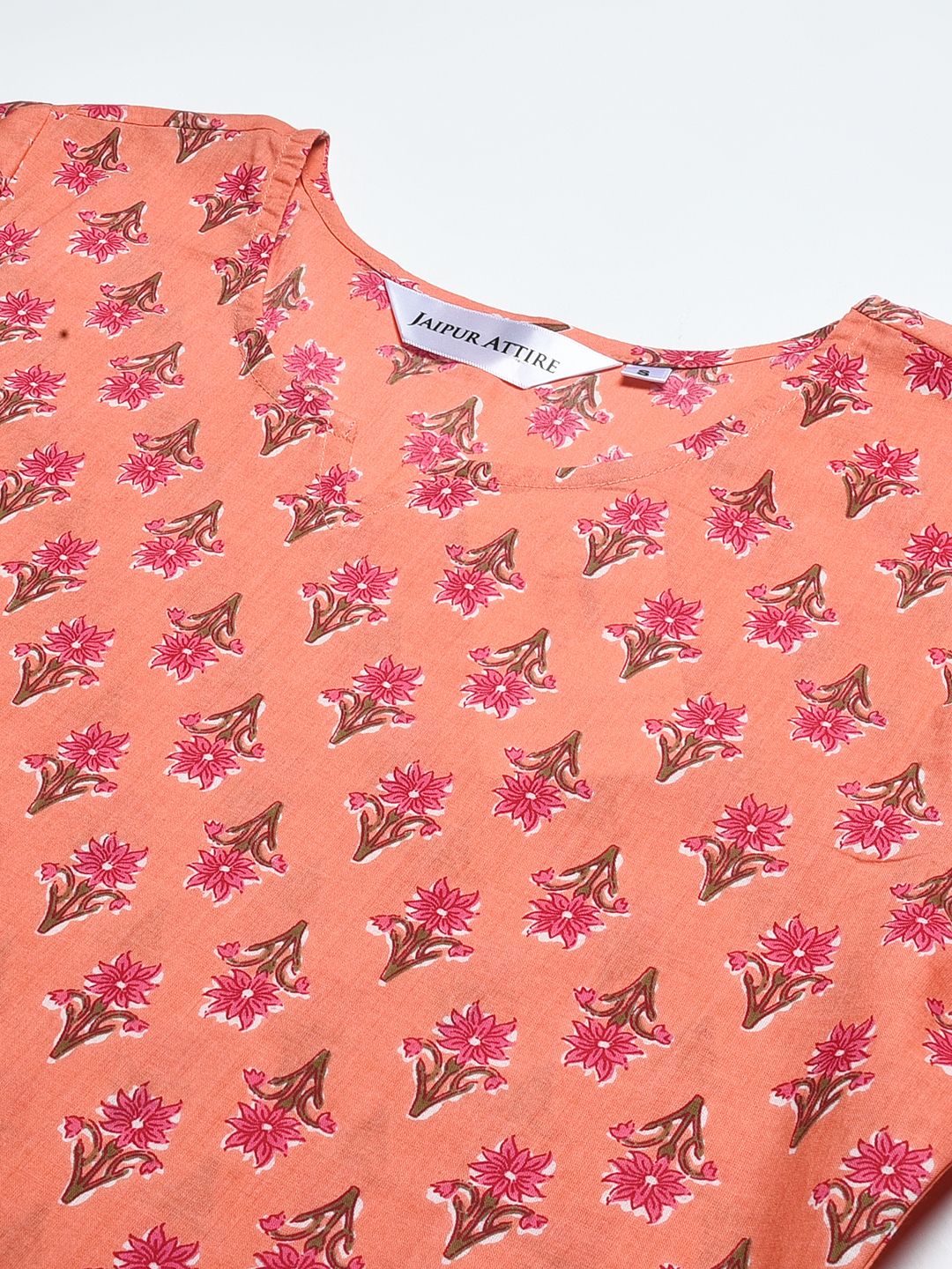 Ladies Cotton Night Suit - Color: Orange