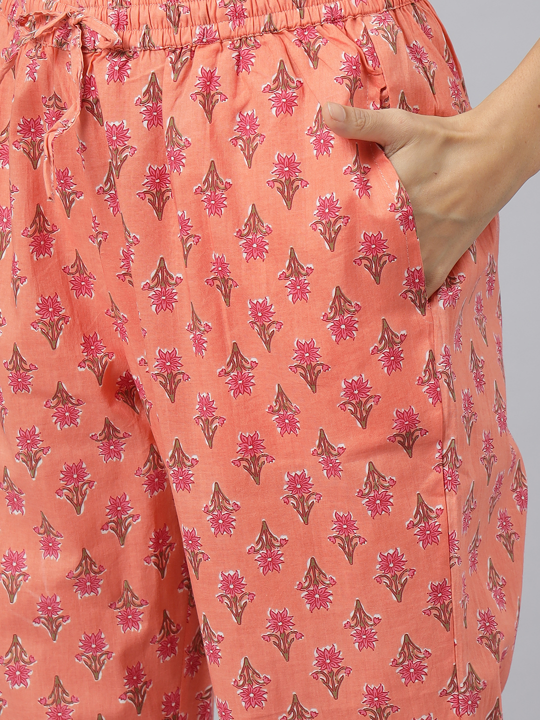 Ladies Cotton Night Suit - Color: Orange