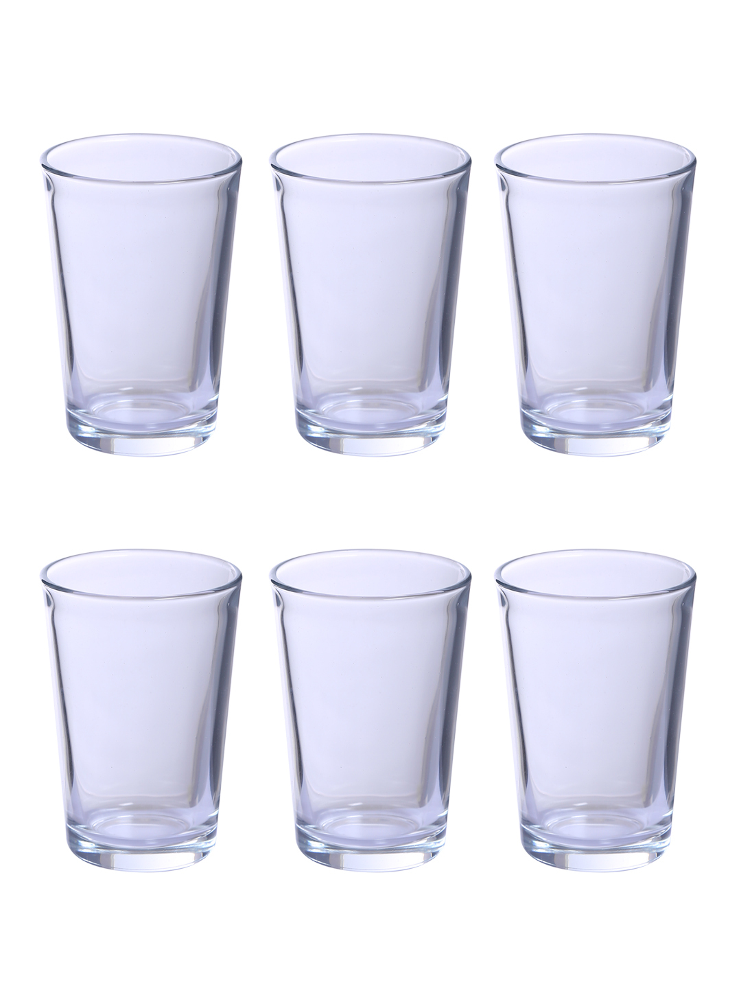 Uniglass Aegean Small Water And Juice Glass Set 190ml Transparent Set Of 6 - Soda Lime Glass, 9.8x6.8 Cm, Dishwasher-friendly, Lightweight At 195 G