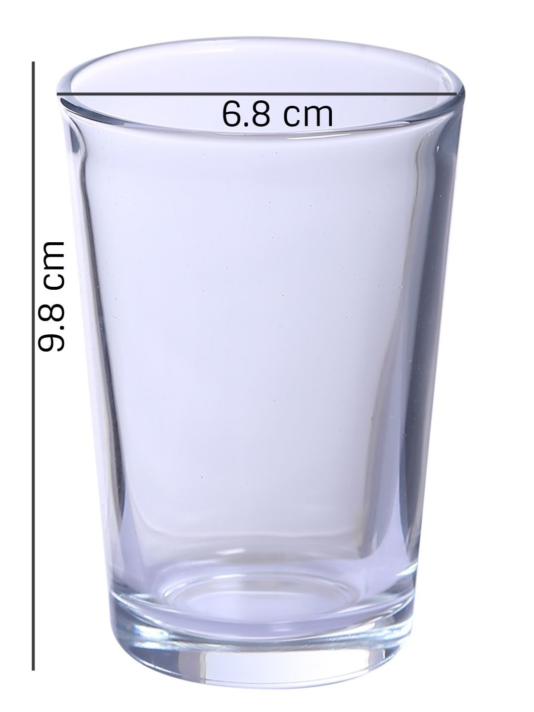 Uniglass Aegean Small Water And Juice Glass Set 190ml Transparent Set Of 6 - Soda Lime Glass, 9.8x6.8 Cm, Dishwasher-friendly, Lightweight At 195 G
