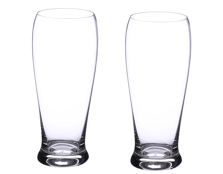 Bohemia Crystal Bar Beer Glass Set 560ml - Non Lead Crystal, 189x82mm, Transparent | Elegant Design, High Mechanical Resistance, Smooth Rims